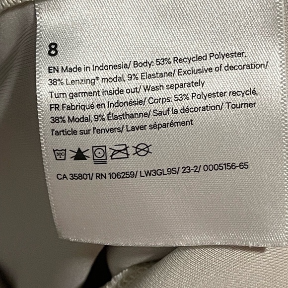 Lululemon Women's Perfectly Oversized Cropped Crew Softstreme White Opal Sweater - Picture 6 of 8